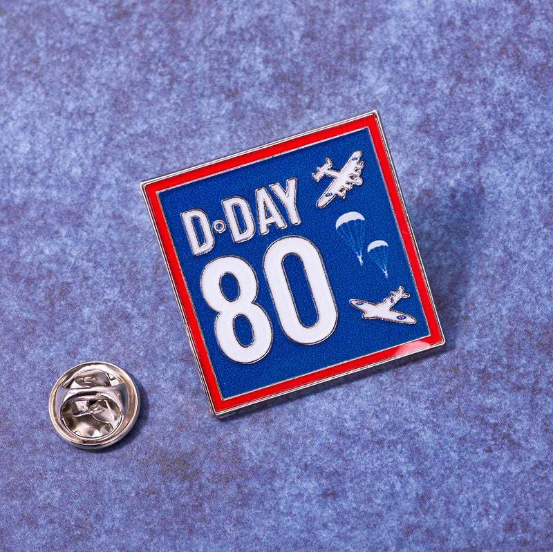 D-Day 80 Square Pin Badge