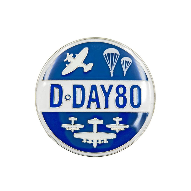 D-Day 80 Blue Pin Badge