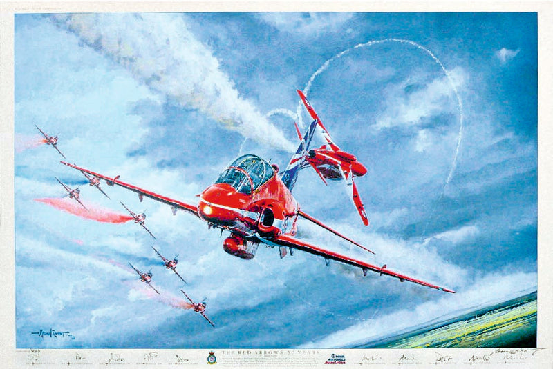 Red Arrows Limited Edition 50th Anniversary Print