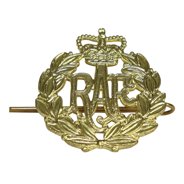 RAF Beret Cap-Forage Cap Badge - Brass Finish - RAFATRAD