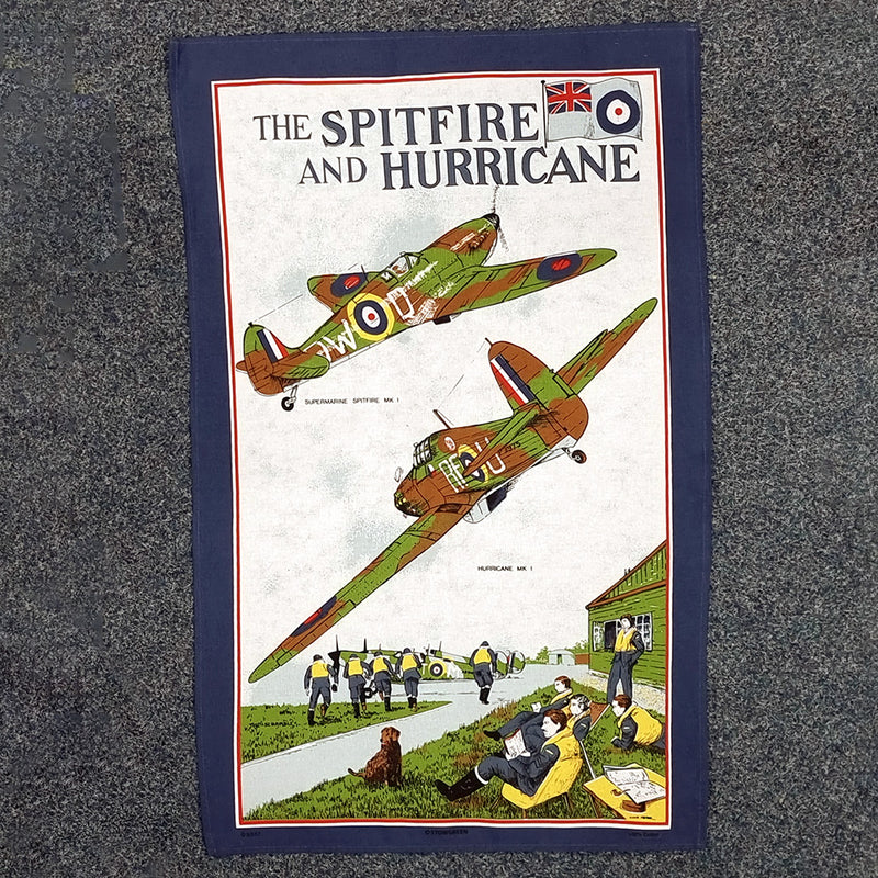 Tea Towel - Spitfire and Hurricane - RAFATRAD