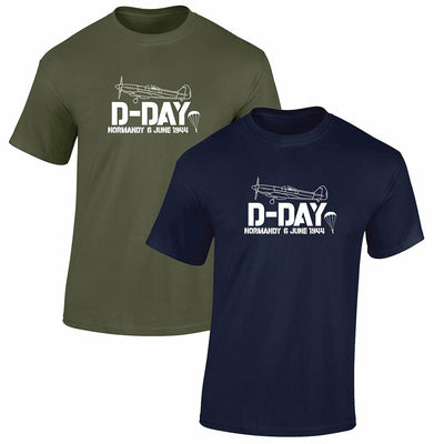D-Day Anniversary Spitfire T-Shirt - RAFATRAD