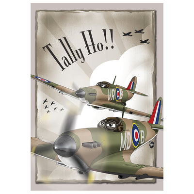 RAF Spitfires and Hurricanes Greetings Card - RAFATRAD