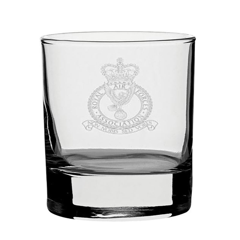 Engraved RAF Association Crest Whisky Tumbler