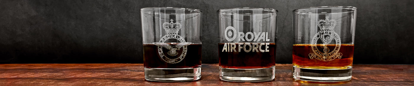 RAF Glassware Gift Drinking Tumblers