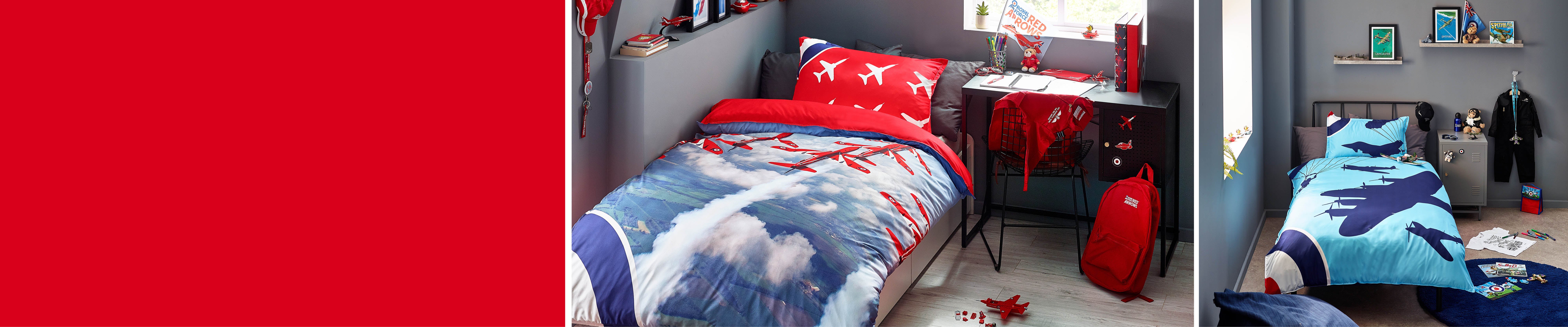RAF Bedding Red Single Duvet Cover Airplane Bedding UK RAFATRAD