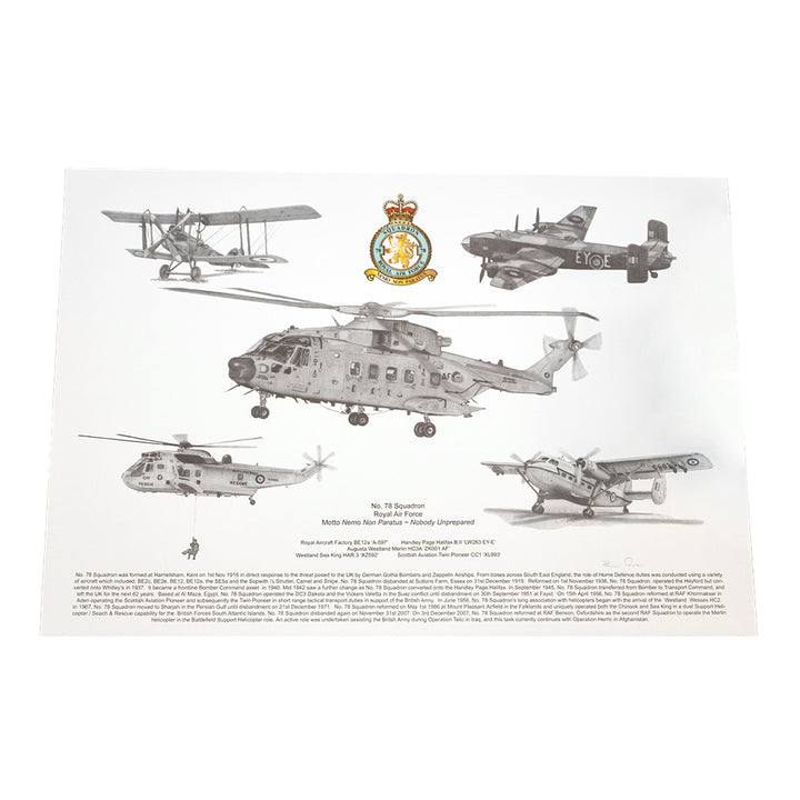 Pencil Print 78 Sqn RAF Benson RAF Prints RAFATRAD RAFATRAD