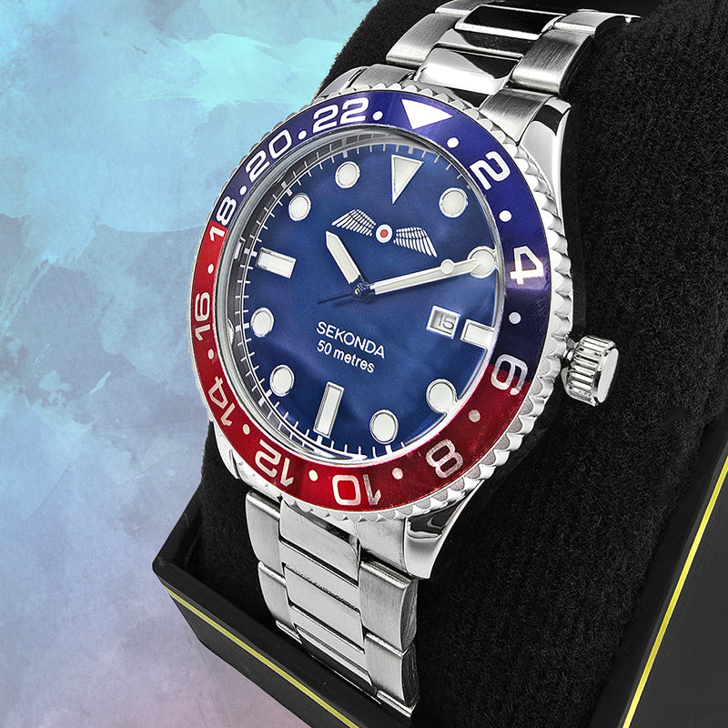 RAF Association Wings Watch - Sekonda Ocean Blue Dial