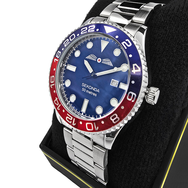 RAF Association Wings Watch - Sekonda Ocean Blue Dial