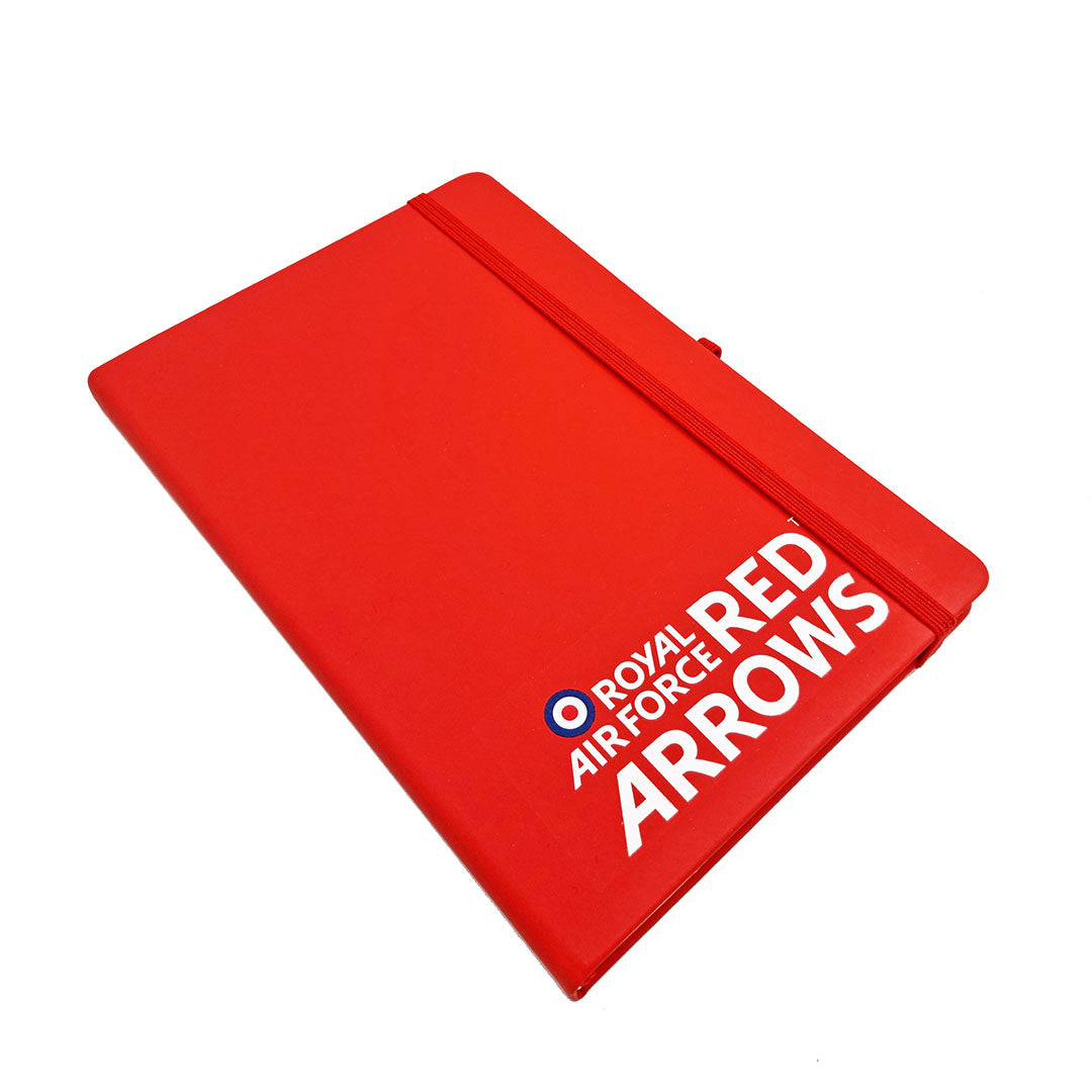 Stringless Red Notebook Red Arrows A5 Hardbound Notebook with Strap - RAFATRAD