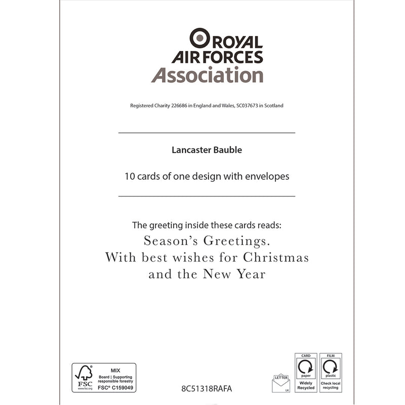 Lancaster Bauble Christmas Card