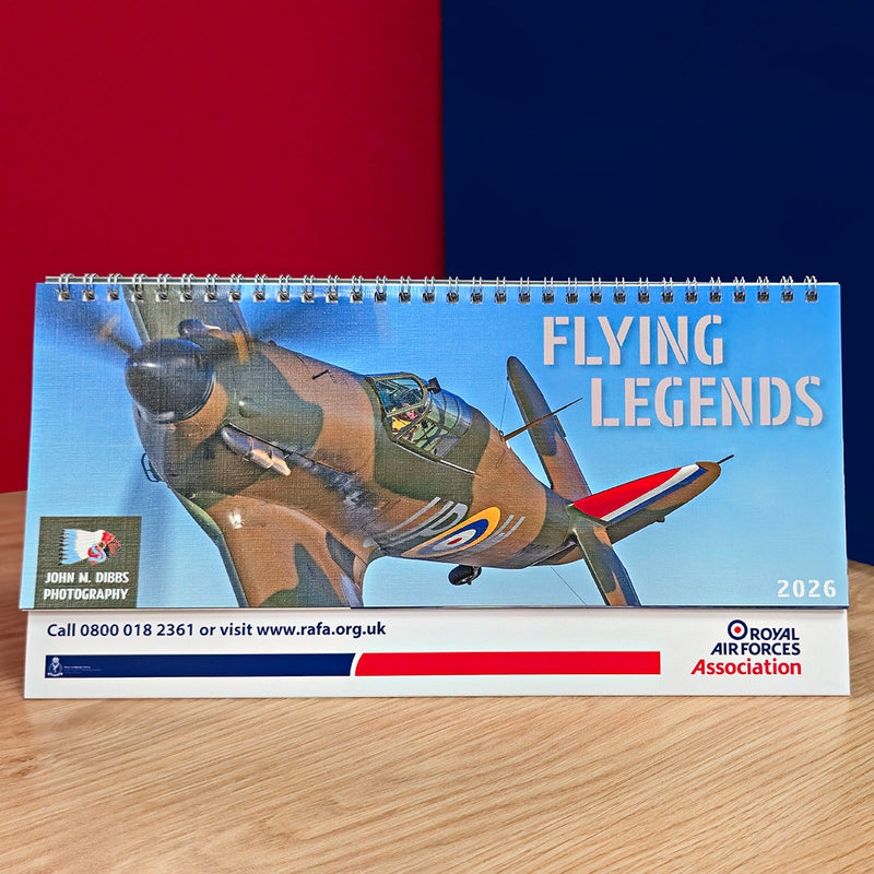 Flying Legends Desk Calendar 2026