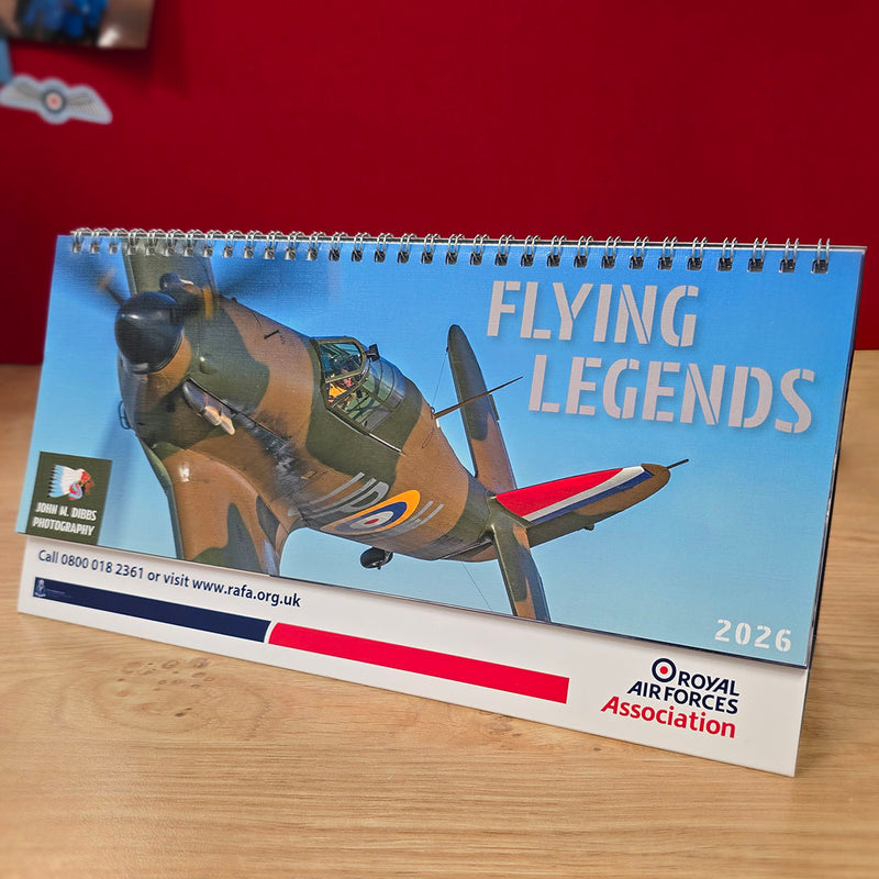 Flying Legends Desk Calendar 2026