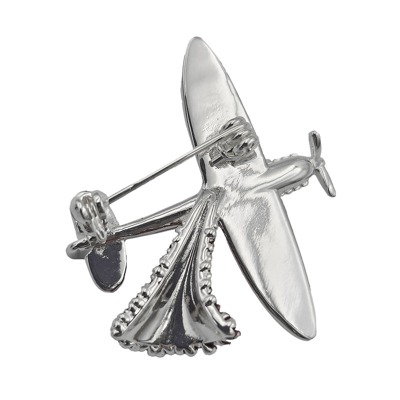 Spitfire Falling Poppies Brooch