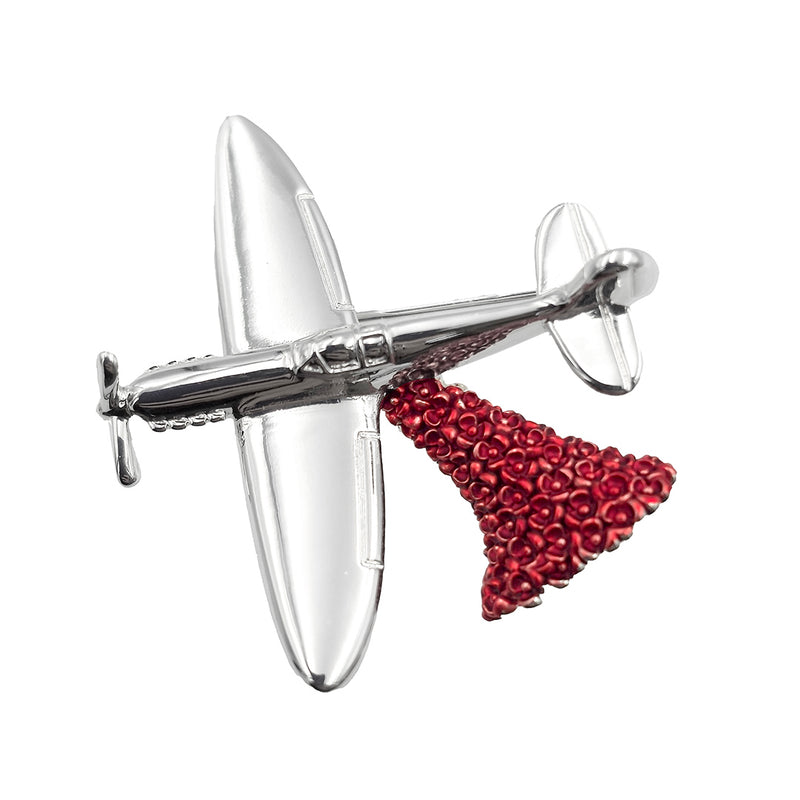 Spitfire Falling Poppies Brooch