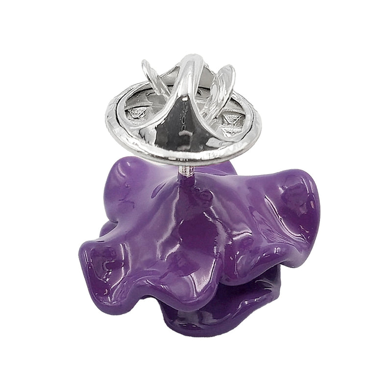 Purple Flower Lapel Pin Brooch