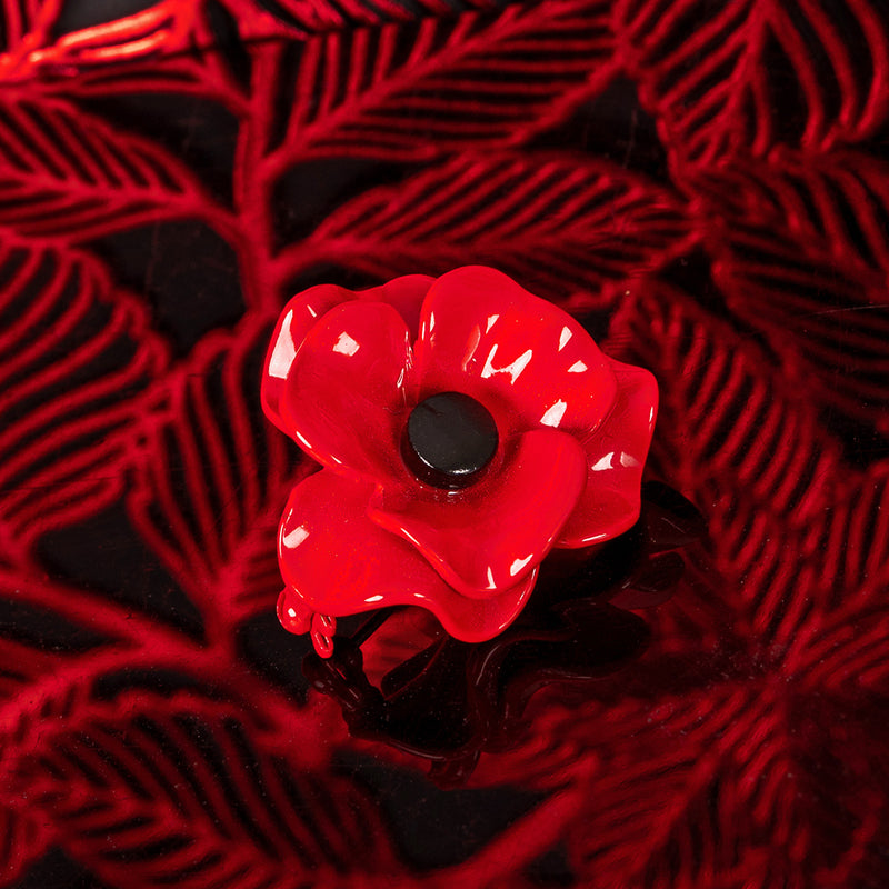 Red Poppy Brooch