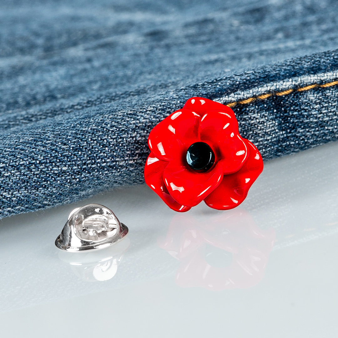 Red Poppy Lapel Pin - RAFATRAD