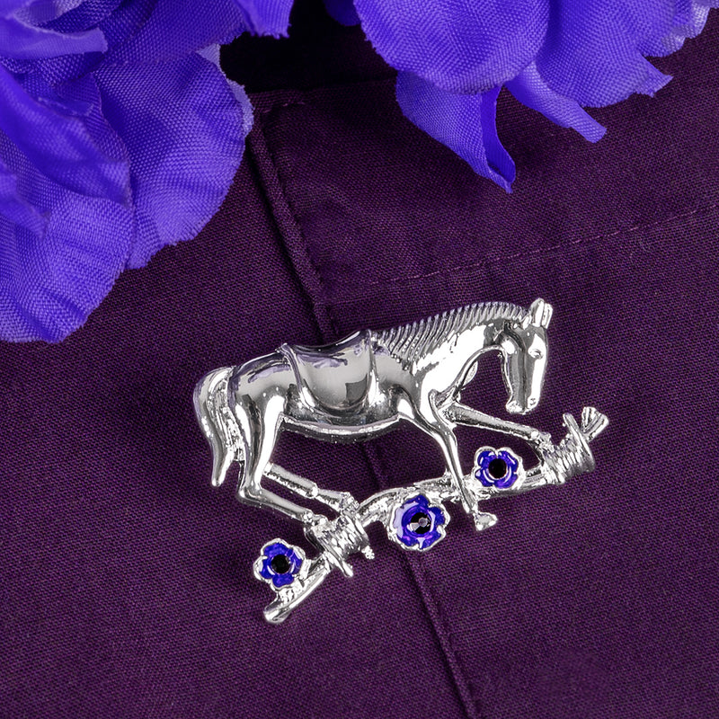 War Horse Purple Poppy Brooch