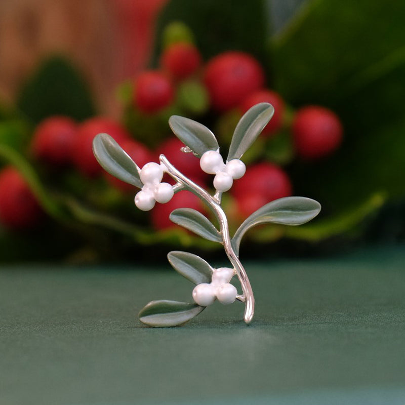 Mistletoe Christmas Brooch