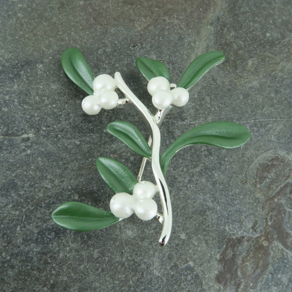 Mistletoe Christmas Brooch