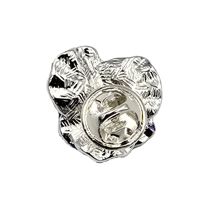Poppy Purple Flower Lapel Pin