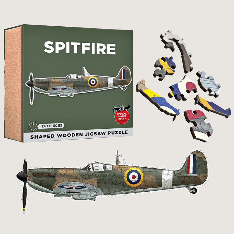 Spitfire Shaped Wooden Jigsaw Puzzle