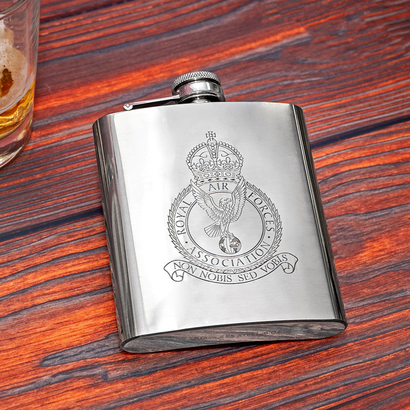 RAF Association Crest Hip Flask