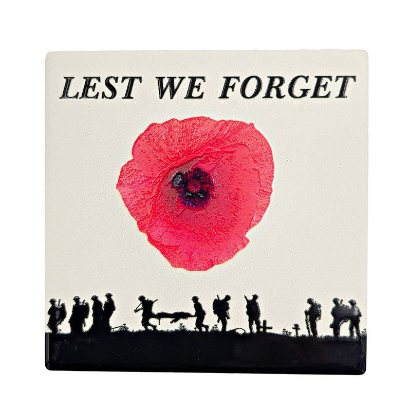 Lest We Forget Ceramic Coaster