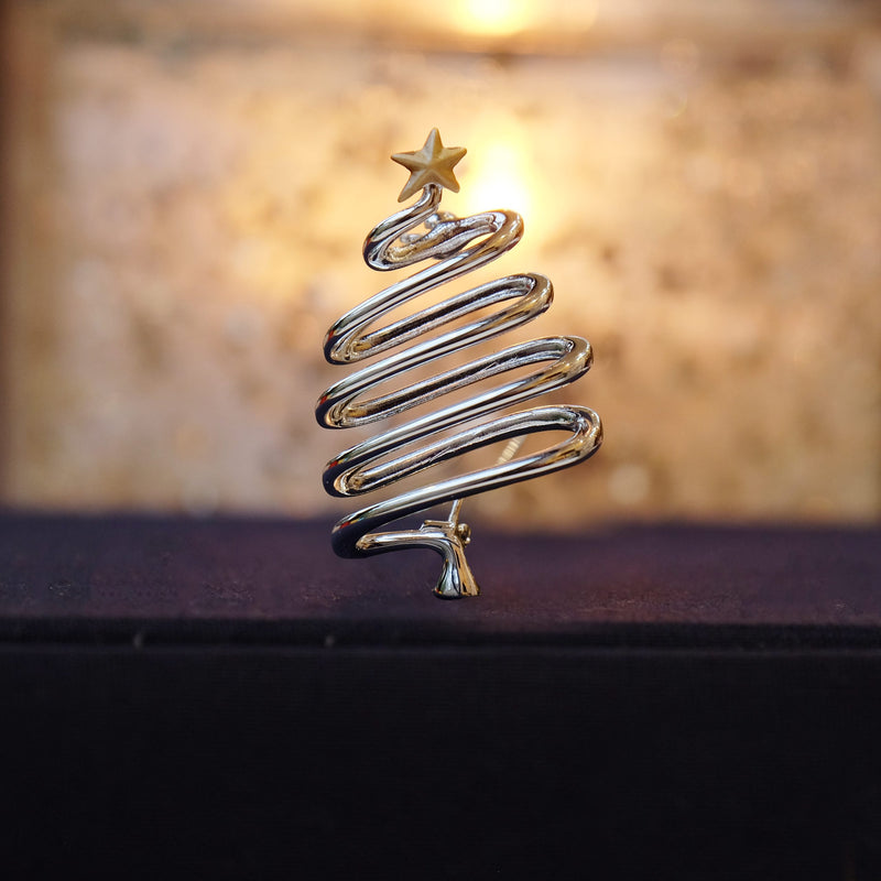 Christmas Tree Minimalist Brooch