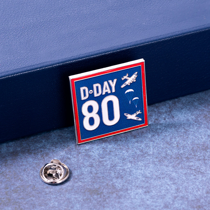 D-Day 80 Square Pin Badge