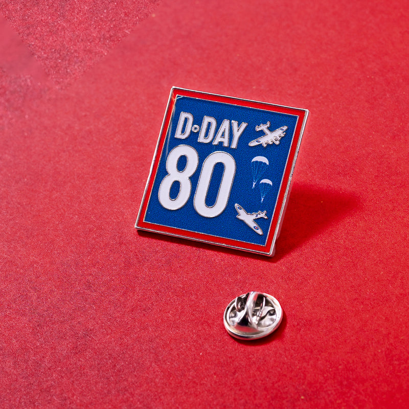 D-Day 80 Square Pin Badge