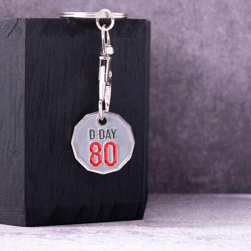 D-Day 80 Trolly Coin Keyring