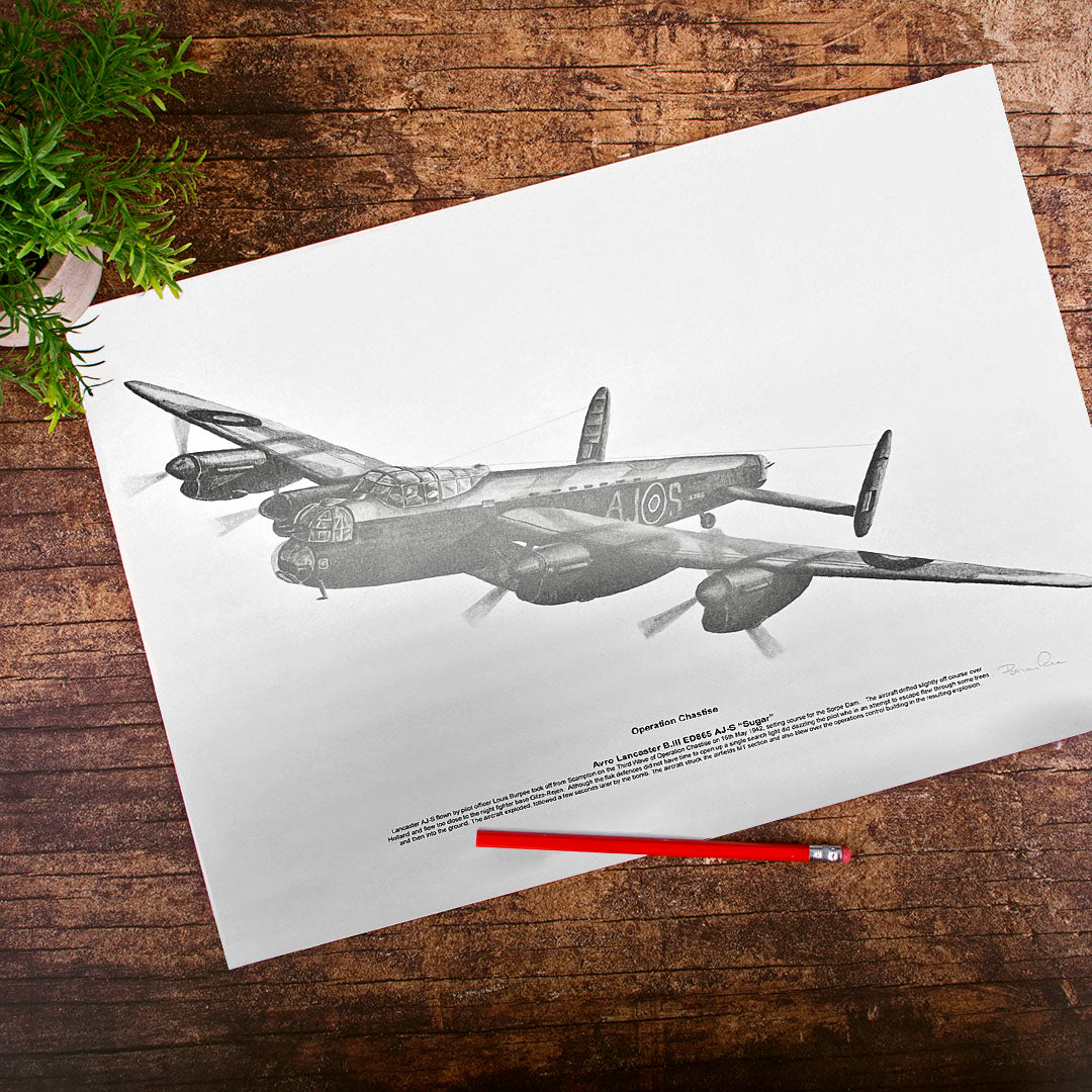 Draw Dambusters Dambusters Pencil Print - RAFATRAD