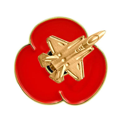 F-35 2cm Poppy Pin Badge