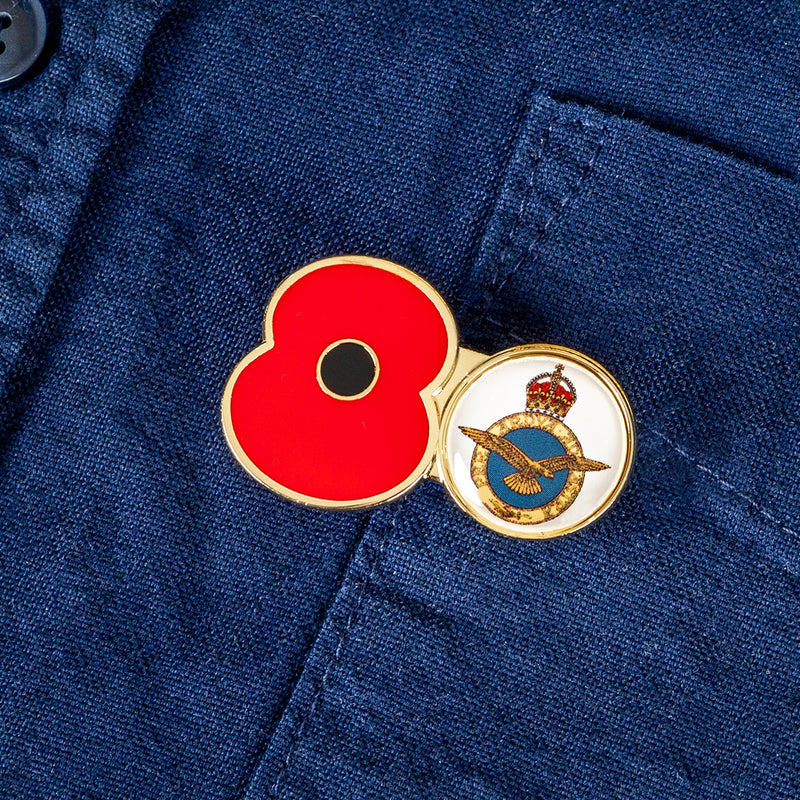 RBL - RAF Crest Service Poppy Pin