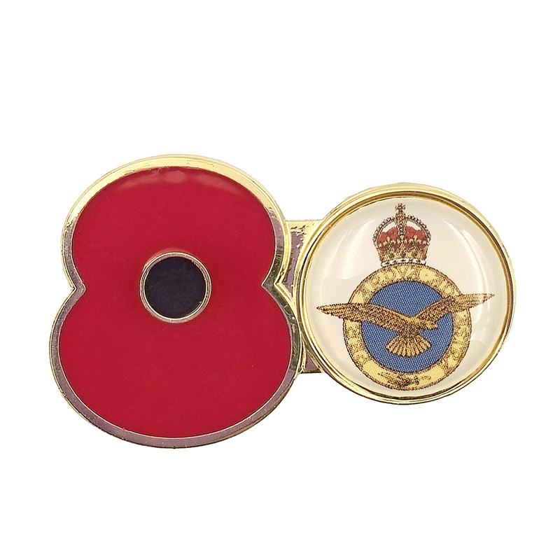 RBL RAF Crest Service Poppy Pin