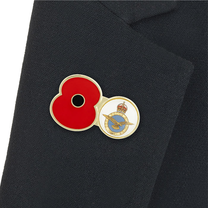 RBL - RAF Crest Service Poppy Pin