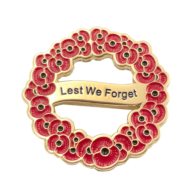 RBL - Lest We Forget Poppy Wreath Badge