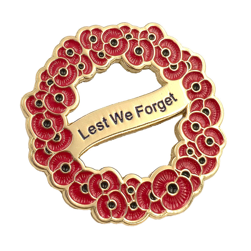 RBL - Lest We Forget Poppy Wreath Badge