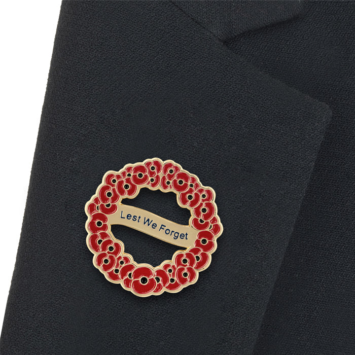 RBL - Lest We Forget Poppy Wreath Badge