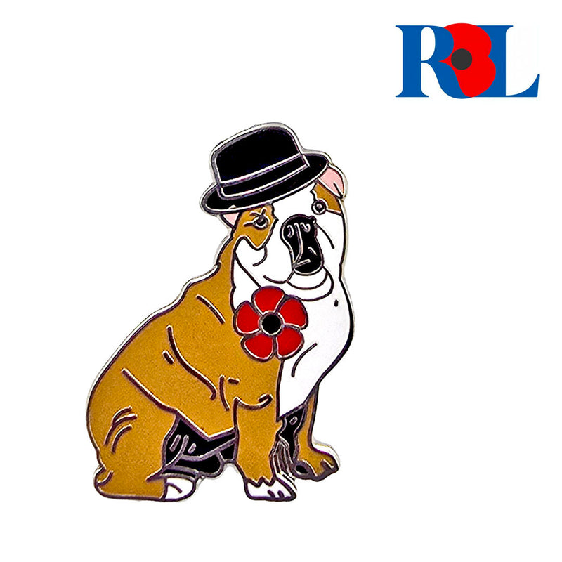 RBL - Churchill Bulldog Poppy Pin