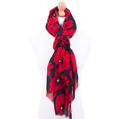 RedBlackPoppyScarf