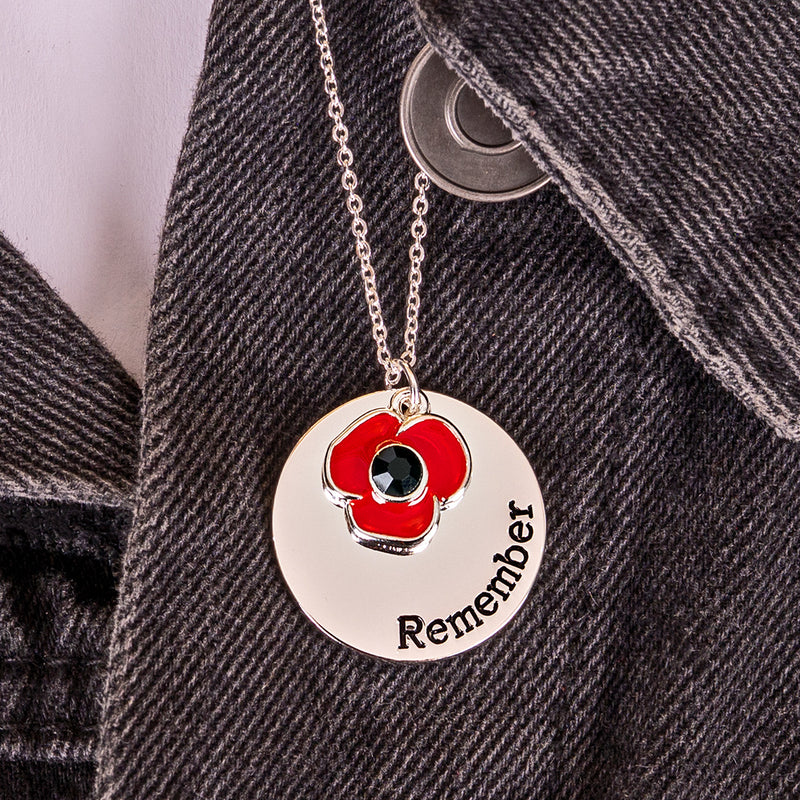 Remembrance Poppy Pendant