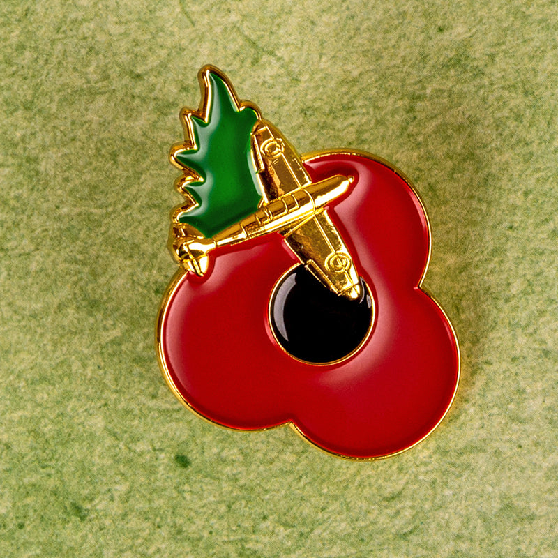 Spitfire Poppy Pin