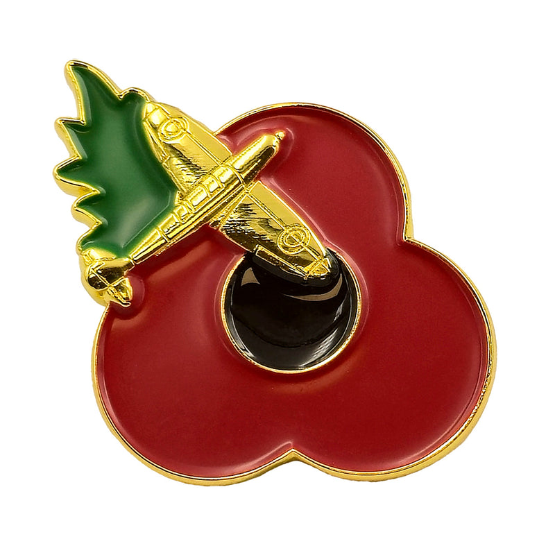 Spitfire Poppy Pin Leaf 3cm