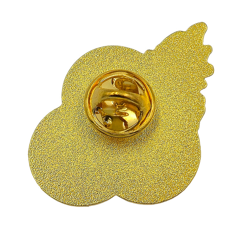 Hurricane Poppy Pin Leaf 3cm