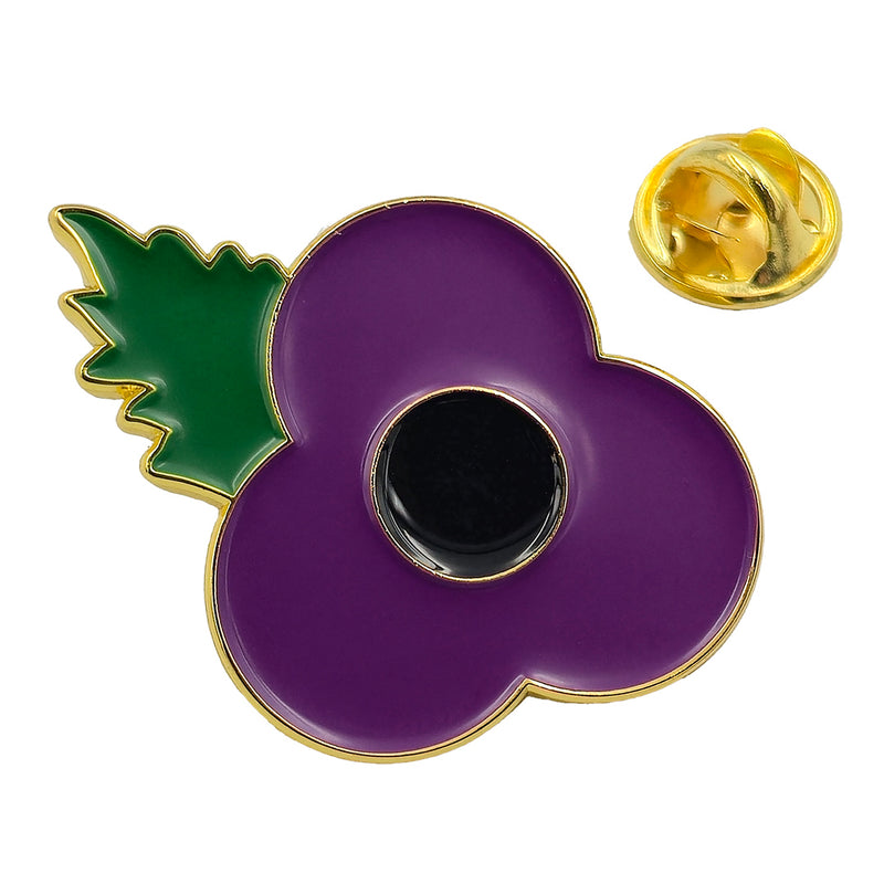 Purple Poppy Pin Leaf