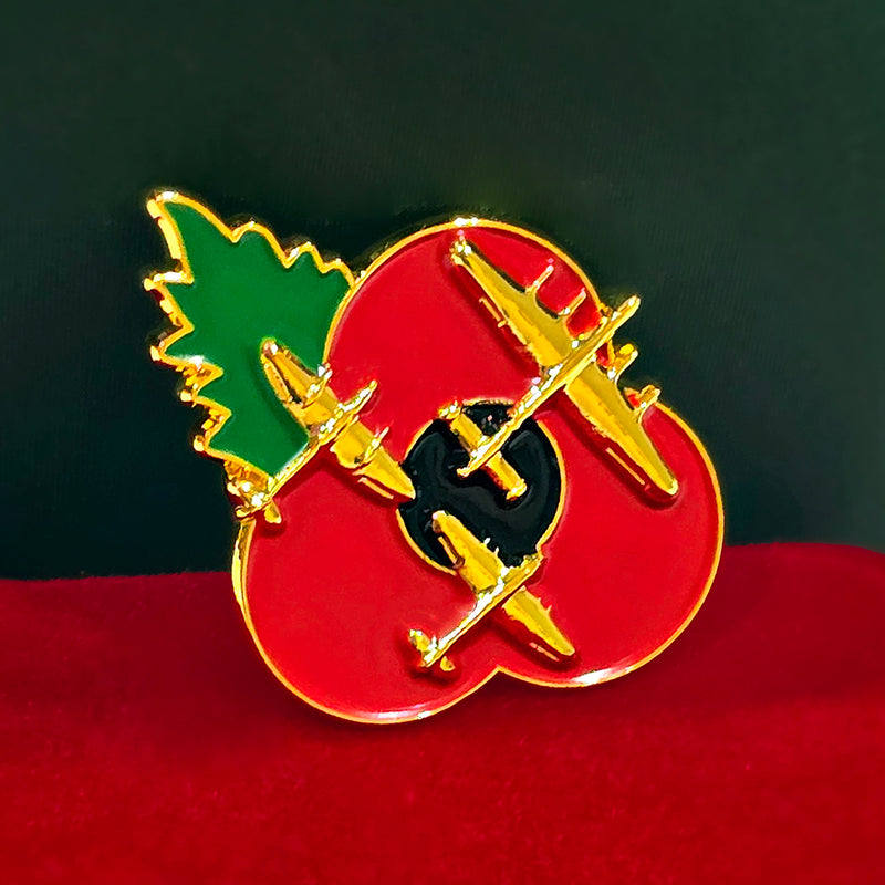 Battle of Britain Poppy Pin Leaf 3cm