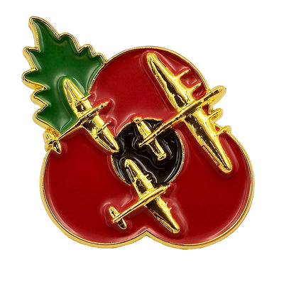 Battle of Britain Poppy Pin Leaf 3cm